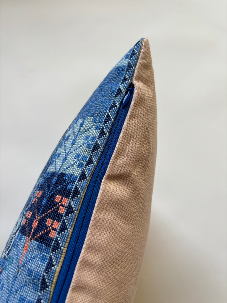Malak - Light Indigo and Peach